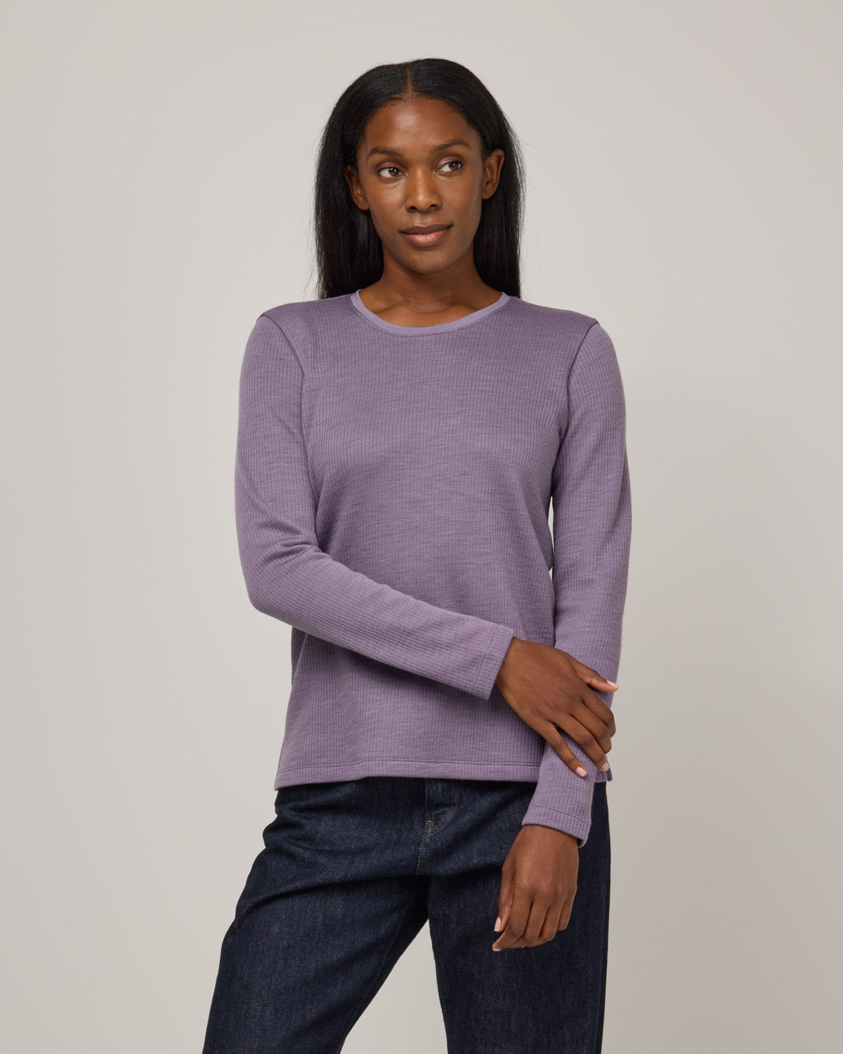model-spec:Laah is 5'9", wearing a size M