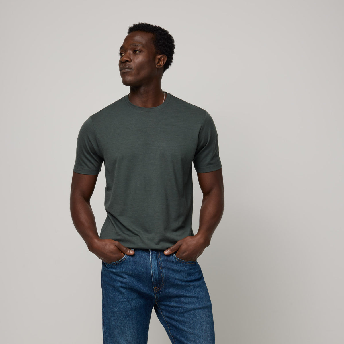 Men's 100% Wool Crew Neck Tee